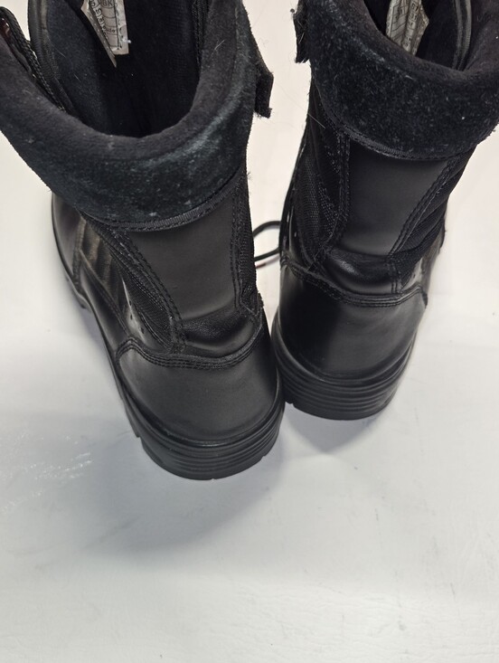 Black Tactical Combat Boots - Lace-Up Military Style